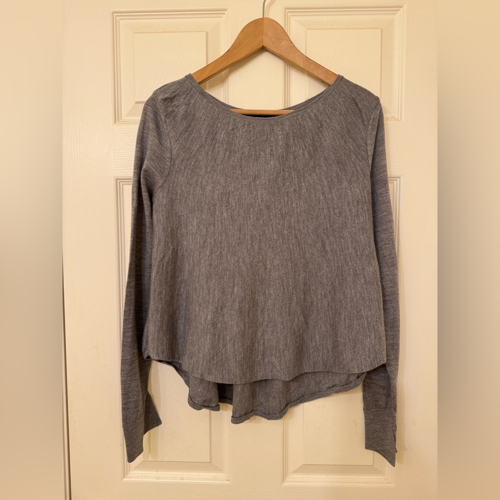 Armani Exchange Charcoal Long Sleeve Top